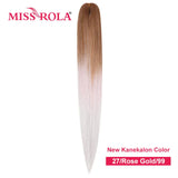 Miss Rola Synthetic 28Inch 100G 2023 New Hair Extension Yaki Straight Jumbo Braiding Hair Pre-Stretched Braid Kanekalon Hair