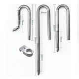 Mini Fish Tank Inlet Outlet Filter Aquarium Pipe Fishbowl Stainless Steel Shrimp Accessories Water Filtration Supplies Equipment