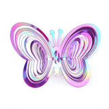 3D Butterfly Bird Repeller Spinner Wind Chimes Hanging Decorations Reflective Scarer Hanging Ornament Outdoor Garden Decoration