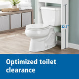 White 23 in. W Bathroom Space Saver Cabinet with 3 Fixed Shelves, Mainstays over the Toilet Storage bathroom cabinet