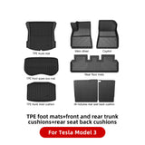 YZ For Tesla Floor Mats Model 3 Y 2021-2023 Car Four Seasons Waterproof Non-slip Floor Mat NEW TPE Special Car Accessories