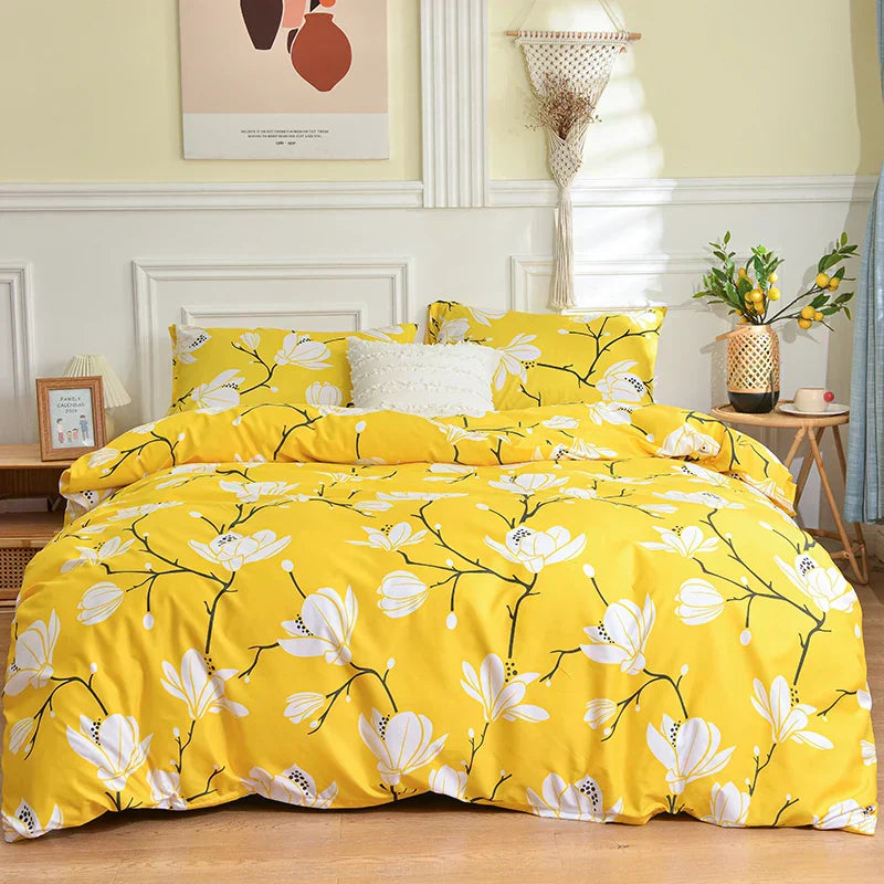 Black and White Bedding Set for Double Bed sabanas cama matrimonial Queen/King Comforter Sets Single Duvet Cover with Pillowcase