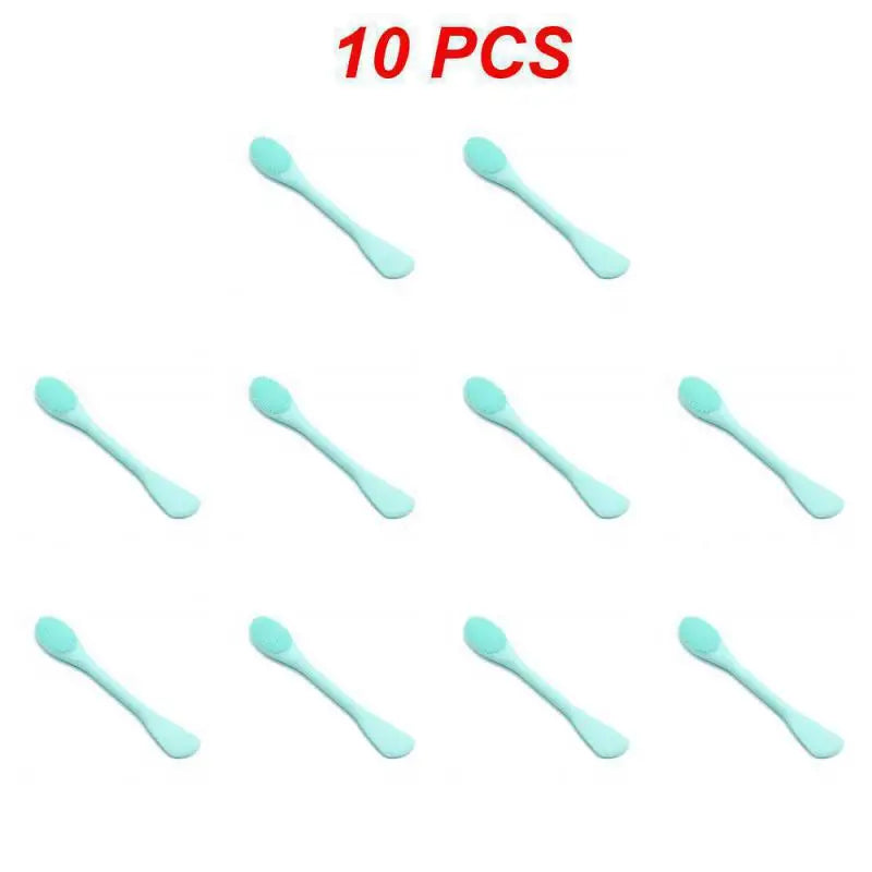 (Pack of 10) 1~ Soft Silicone Washing Brush Remover Face Exfoliating Pore Cleaner Brush Soft Nose Brush Pore Cleaner Skin Care Massager
