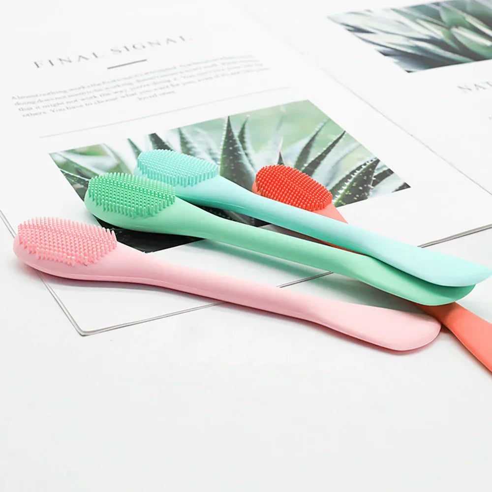 (Pack of 10) 1~ Soft Silicone Washing Brush Remover Face Exfoliating Pore Cleaner Brush Soft Nose Brush Pore Cleaner Skin Care Massager