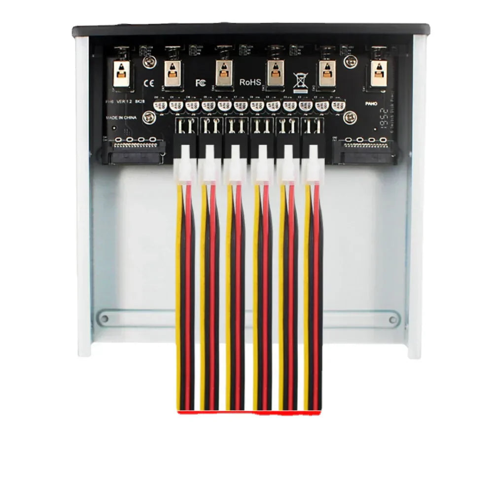 SATA15P hard disk power control switch for desktop computer front panel expansion with 6 ports for multiple systems