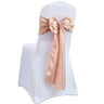 (Pack of 50) Wholesale 10/ Satin Chair Bow Sashes Wedding Chair Knot Ribbon Ties For Party Event Hotel Banquet Supplies Home Decorations