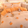 Cute Bedding Set Men Women Duvet Cover Bed Linen Washed Cotton Mirco Fiber Comforter Set Twin Queen King Couple Double Bed Sheet