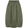 Plus Size 2023 Autumn 4XL Loose Women's Skirt Casual Big Pockets Lady Skirts Elastic Waist Female Bottom Clothing Skirts KT109