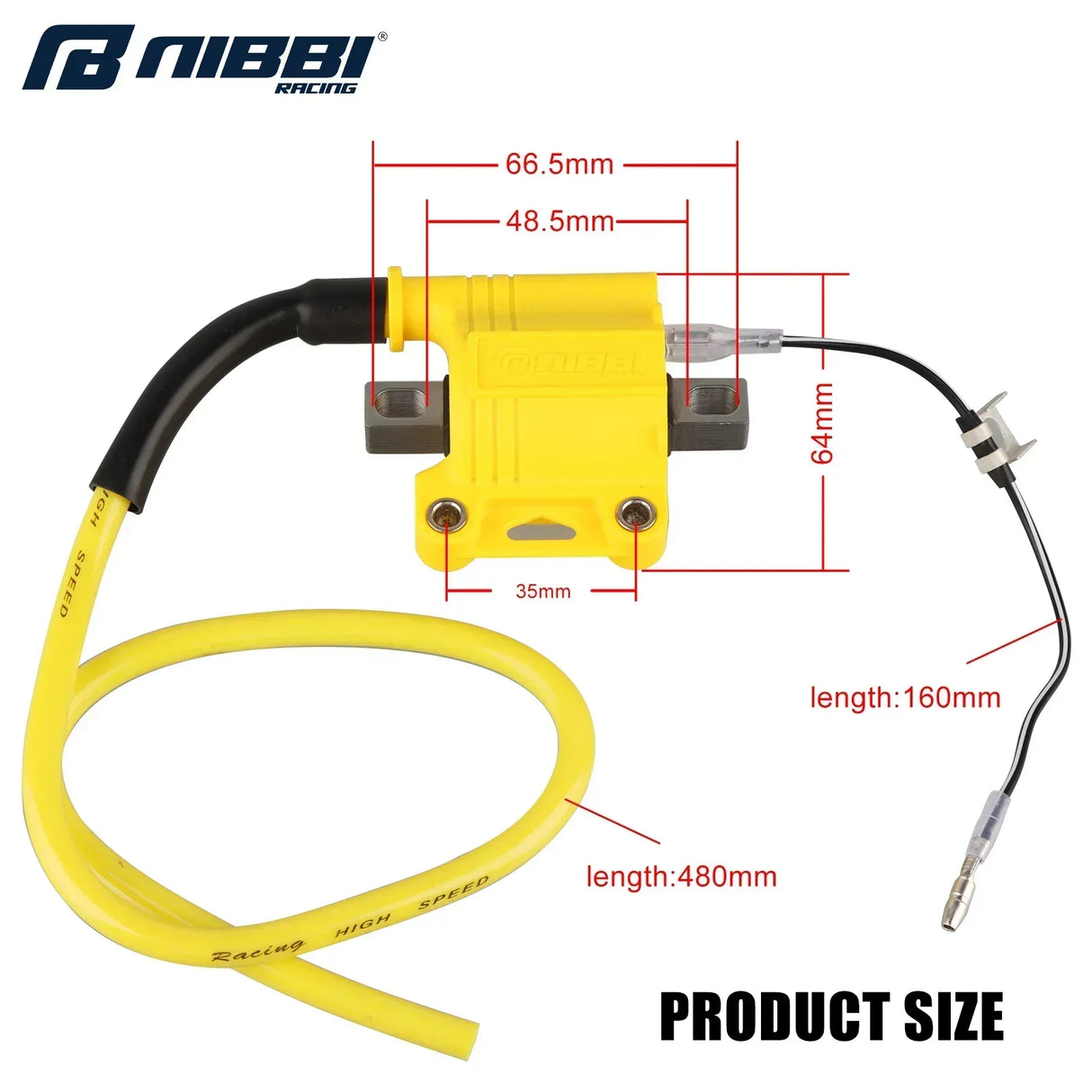 (Pack of 5) 1/2/ NIBBI Universal Motorcycle Ignition Coil Fit For 2T 4T Engine Dirt Street Bike Moped Off-Road Scooter Ignition System