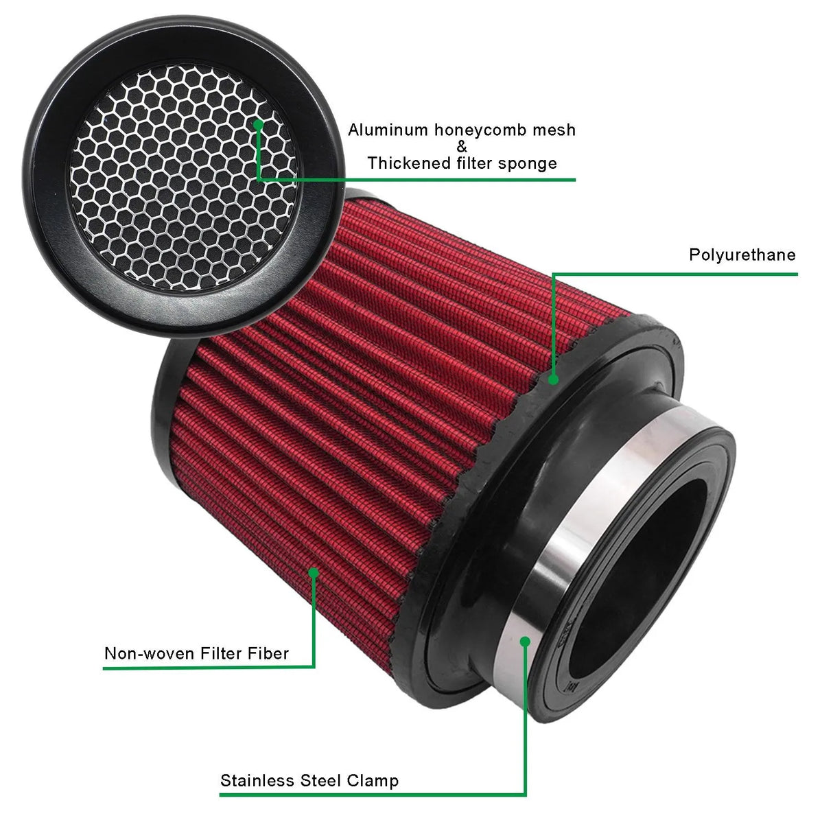 Air Filter Cold Intake Delivery Systems Sport Automobile Car Auto Admission Filters 80mm Racing Performances Kit 3.15 4inch