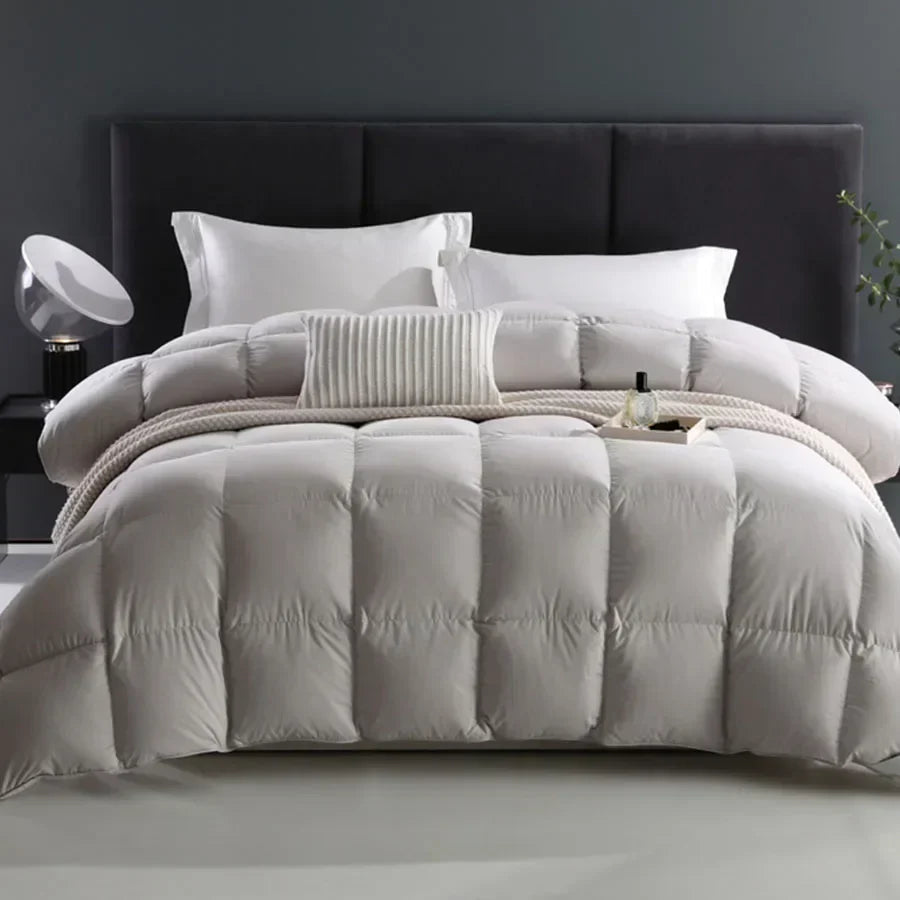 KDJEIKZ Winter Cotton Goose Down Quilt Five-Star Hotel Duvet Super Soft Fluffy Queen King Full Size Four Seasons Duvets Blanket