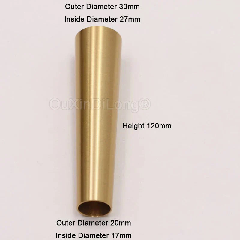 (Pack of 4) Pure Brass Covers Chair Cups Cabinet Covers Sofa Brass Tip Cap Furniture Tube Leg Protector Metal Legs Base GF48