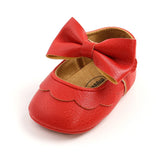 Soft Leather Lace Baby Girls Princess Shoes Newborn Moccasins Shoes Rubber Sole Prewalker Non-slip Toddlers First Walkers