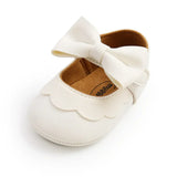 Soft Leather Lace Baby Girls Princess Shoes Newborn Moccasins Shoes Rubber Sole Prewalker Non-slip Toddlers First Walkers
