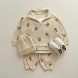 (Pack of 2) Spring Infant Baby Cartoon Clothing Sets Toddler Boys Girls Long Sleeve Sweatshirt + Pants Suit Kids Cute Bear Clothes Set