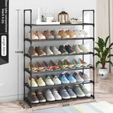 Storage shoe rack stainless steel multi-layer shoe cabinet household doorstep dustproof storage cabinet economical storage rack