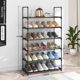 Storage shoe rack stainless steel multi-layer shoe cabinet household doorstep dustproof storage cabinet economical storage rack