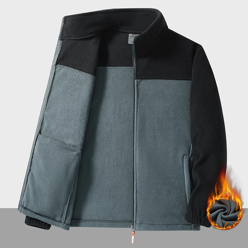 US Men's Tactical Outdoor Polar Fleece Jacket Hunting Clothes Warm Zippers Men Winter Windproof Coat Thermal Hiking Underwear