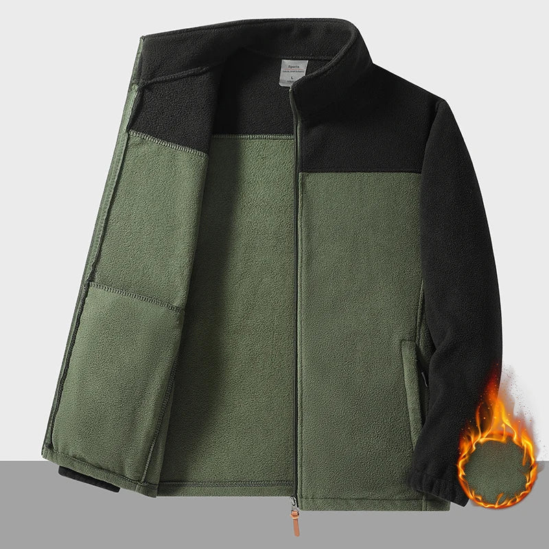 US Men's Tactical Outdoor Polar Fleece Jacket Hunting Clothes Warm Zippers Men Winter Windproof Coat Thermal Hiking Underwear