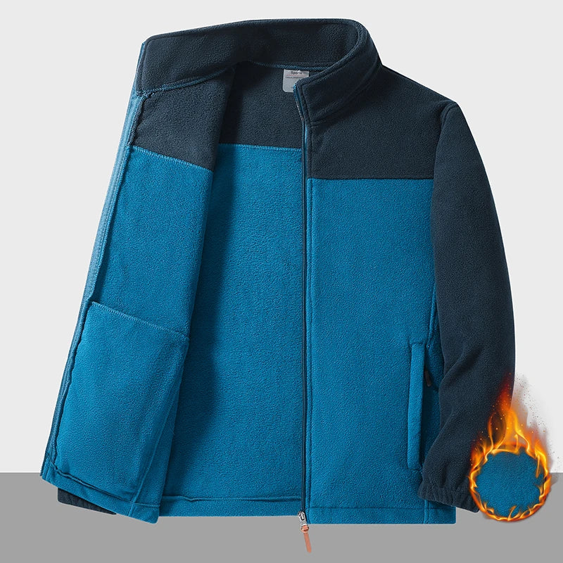 US Men's Tactical Outdoor Polar Fleece Jacket Hunting Clothes Warm Zippers Men Winter Windproof Coat Thermal Hiking Underwear