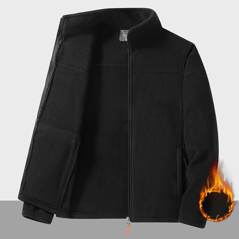 US Men's Tactical Outdoor Polar Fleece Jacket Hunting Clothes Warm Zippers Men Winter Windproof Coat Thermal Hiking Underwear
