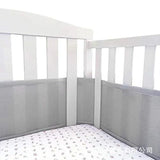 Universal Mesh Breathable Cot Bumpers Bed Fence for Newborn Solid Colors All Seasons Ifant Crib