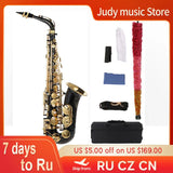 Ammoon Eb Alto Saxophone Brass Lacquered Gold Lacquer E Flat Sax 82ZKey Type Woodwind Instrument Bb Soprano Sax with Accessories