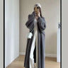 White Long Cardigan for women 2024 winter clothes Knitted fluffy long sleeve Cashmere sweater coat clotkorean style warm vintage